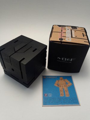 美國Areaware經典Cubebot®原木機器人 for MB&F黑色變形機器人魔術方塊