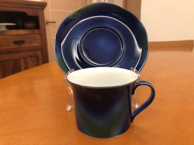 日本製 深川製磁(有田焼) 琉璃黃彩咖啡杯組(絕版品)