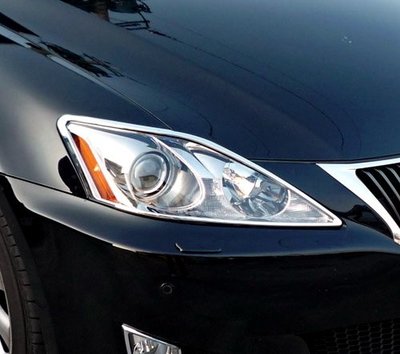 ~圓夢工廠~ Lexus IS250 IS350 2009~2012 鍍鉻銀 改裝 車燈框飾貼 前燈框 頭燈框