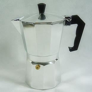 咖啡壺 意大利鋁制摩卡壺6人份摩卡壺八角咖啡壺 家用煮咖啡 食品級鋁材