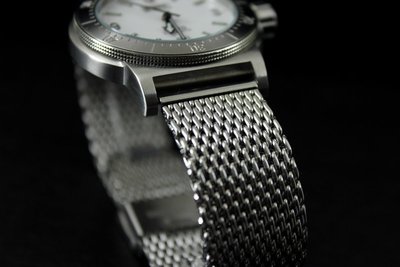 MARK 16 style,超值12mm不鏽鋼粗線mesh米蘭網帶安全板錶扣IWC風格