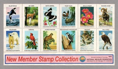 1992National Wildlife Federation New Member Stamp Collection