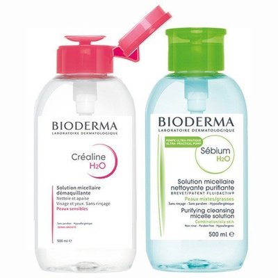 法國 Bioderma 貝德瑪 卸妝水 卸妝乳 卸妝油 溫和潔淨化妝水液 按壓式 深度清潔 500ML促銷中