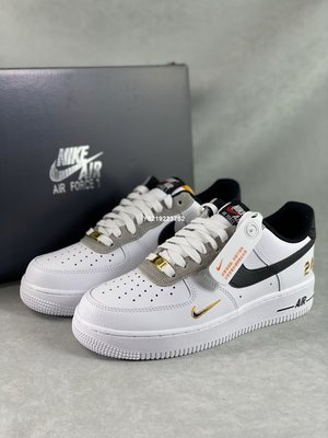 Nike Air Force 1 Low AF1 黑白金 輕便 標志 滑板鞋  男女鞋 DJ5192-100