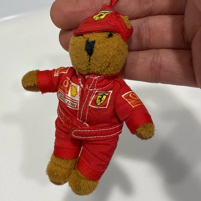 法拉利Ferrari泰迪熊 賽車服 鑰匙圈