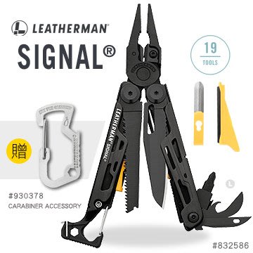 【A8捷運】美國Leatherman SIGNAL 工具鉗-黑色(公司貨#832586(黑尼龍套))