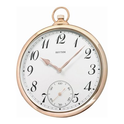 💓好市多代購💓 RHYTHM 麗聲鐘懷錶造型掛鐘 CMG752 約 長35.5X寬42.5X高4.3公分