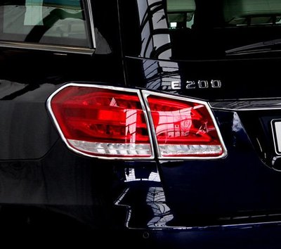 圓夢工廠 Benz S212 Wagon 13~16 E350 E400 E500 E63 鍍鉻銀 車燈框飾貼 後燈框