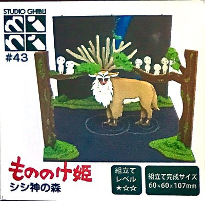 日本正版 Sankei 宮崎駿 吉卜力 魔法公主 山獸神森林 迷你 紙模型 自行組裝 MP07-43 日本代購