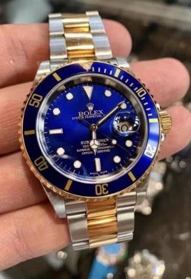 ROLEX 勞力士 最新款半金黑水鬼 126613LB藍色 41mm男用機械腕錶 現貨