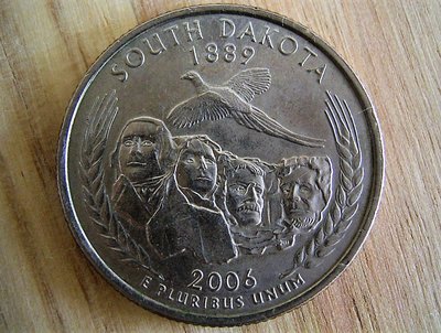2006-D South Dakota 美國 各大 50 洲 25C 1/4 Quarter 早期 錢幣
