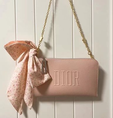 下殺-現貨Dior專柜贈品化妝包零錢包收納包粉色手包改造各種