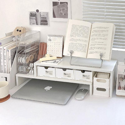 桌面增高架筆記本電腦支架宿舍桌上整理收納書桌辦公桌收納架