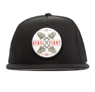 【REBEL8】FINGERS CROSSED SNAPBACK (黑色)可調節帽子