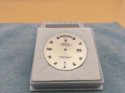 ROLEX 原裝銀色十鑽面盤 day date (18039.18239) 36mm WG錶款(白K金)適用