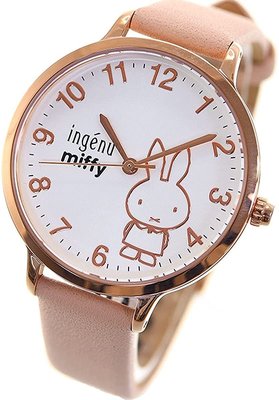 日本正版 SEIKO 精工 ingenu AHJK727 米菲兔 女錶 手錶 皮革錶帶 日本代購