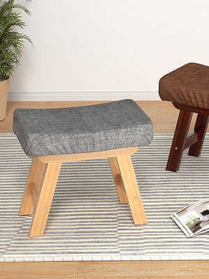 【現貨精選】家用備用小凳子現代簡約房間沙發椅子實木衛生間客廳方凳廁所兒童