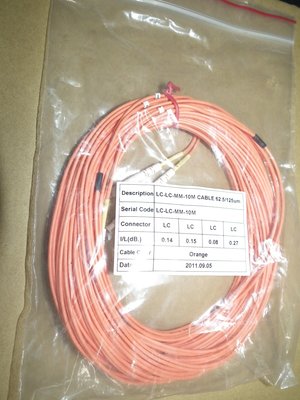 om1 lc-lc-mm-10m 10公尺cable多模光纖線材62.5125um光纖跳線橘色線orange