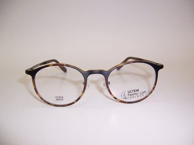 光寶眼鏡城 (台南) VELOCE 圓形ULTEM 塑鋼眼鏡* 超輕新塑材*不外擴不變形*VC924/C70