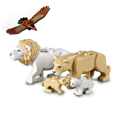 眾信優品 【上新】LEGO樂高 城市系列 野生動物 美洲白色獅子 米色母獅 老鷹 60307LG864