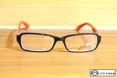 【mi727久必大眼鏡】全球著名極速運動潮流 NIKE 7806 籃球慢跑健身 低調切割設計 光學膠框眼鏡(黑粉)