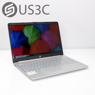 【US3C-桃園春日店】【一元起標】公司貨 HP Laptop 15s-du0002tu 15吋 N5000 4G 256G SSD 銀 二手筆電