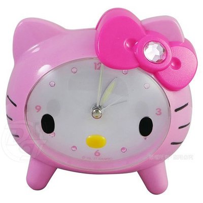Hello Kitty貓臉音樂貪睡小鬧鐘 JM-F099KT