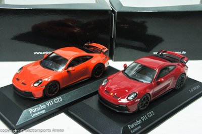【現貨特價】1:43 Minichamps Porsche 911 GT3 Coupe 992 2020 紅色 ※限量※