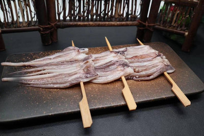 【露營烤肉系列】日式魷魚鬚串燒(10串)/約250g