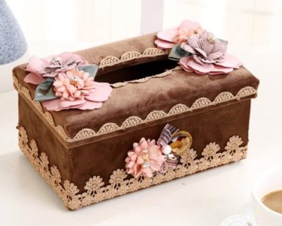 日本進口 花朵 蝴蝶結 布藝  歐風 蕾絲 民宿客廳面紙盒紙巾盒衛生紙盒送禮物禮品