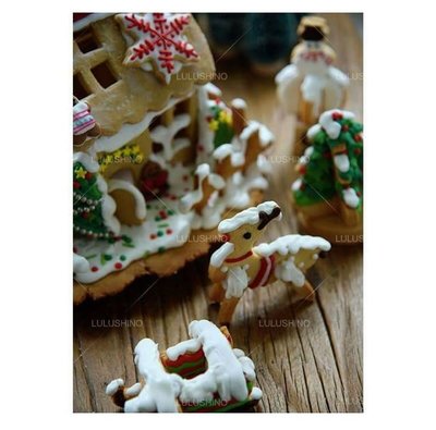 [3D耶誕節立體餅乾模八件組] 手作DIY麋鹿 立體曲奇餅乾模 聖誕 雪人 聖誕樹 雪橇7