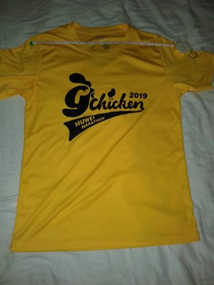 2019虎尾馬拉松 黃色 紀念衫 排汗衫