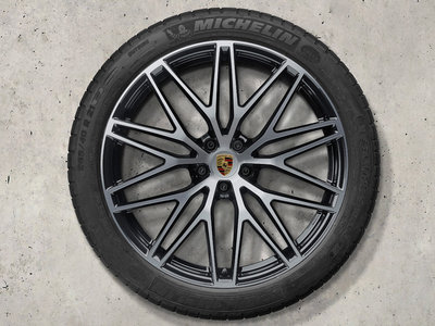 ✽顯閣商行✽德國原廠Porsche Macan RS Spyder Design 21吋 輪圈 鋁圈含胎組 G3 GTS