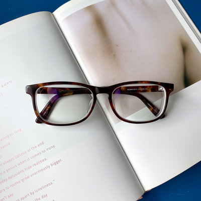 平常小姐┋2手┋Beauty & youth 限量聯名 金子眼鏡 日本製琥珀粗框眼鏡 方框 Celluloid
