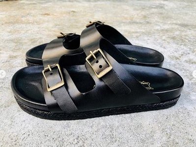 [ AD lib 代購 ] 日本品牌-美國手工製鞋品牌 Yuketen 最新春夏 黑色 男款 拖鞋/涼鞋