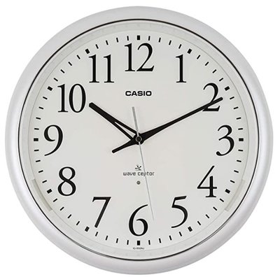 14535A 日本進口 好品質 正品 CASIO卡西歐 簡約圓形白色壁掛鐘 牆上質感時鐘夜燈電波數字鐘鐘錶送禮禮品