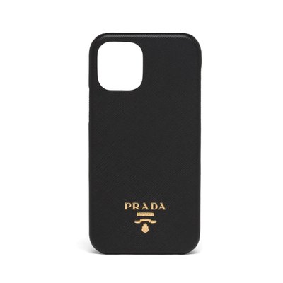 [全新真品代購] PRADA 黑色防刮皮革 iPhone 12 / 12 Pro 手機殼 / 保護殼