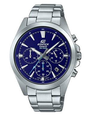 【萬錶行】 CASIO EDIFICE 簡約的經典計時碼腕錶 EFV-630D-2A