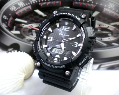 CASIO手錶專賣店 經緯度鐘錶  太陽能指針雙顯錶 酷似G-SHOCK 公司貨【超低價1690】AQ-S810W-1A