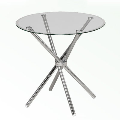 【在地人傢俱】22 便宜購-K08型玻璃2.6尺造型腳休閒圓桌/洽談桌/餐桌 SH115-5