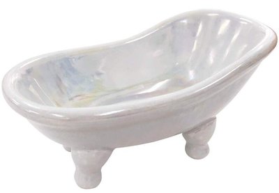 12033c 日本製造 好品質 限量品  陶瓷浴缸泡澡桶造型飾品首飾收納盒 肥香皂收納盒盤子雜物雜貨儲物架置物箱送禮禮品