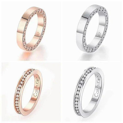YOYO免運~Calvin Klein CK戒指 戒指合集 雙環滿天星戒指男女情侶對戒鈦鋼抖