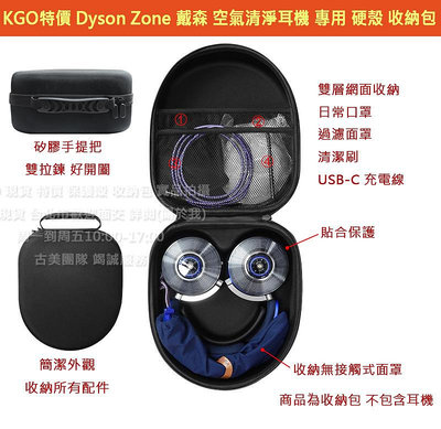KGO特價 Dyson Zone 戴森 空氣清淨耳機 專用 硬殼 收納包 收納盒 手提包盒 保護包盒