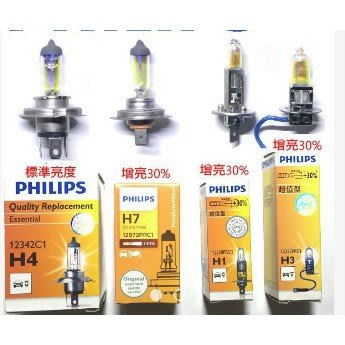 PHILIPS 3000K 黃金燈泡 H4標準版  H1 H3 增量30%版 原廠規格直上 不需加線組