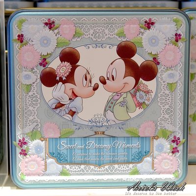 Ariels Wish日本東京迪士尼限定米奇米妮婚禮小物探房禮伴娘禮Tiffany藍米奇湖水綠薄荷綠小蛋糕喜餅禮盒-空盒