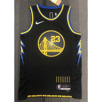【精選好物】【 Cf12 】【熱壓】 2022 NBA 澤西金州戰士 23 綠色黑色 75 城市版籃球球衣