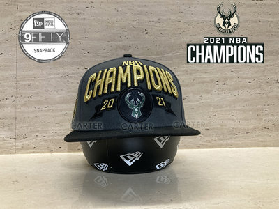 2021 NBA Champ Bucks x New Era 9Fifty 美國職籃21'總冠軍密爾瓦基公鹿後扣棒球帽