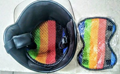 安全帽內襯 (彩色) 通風安全帽緩衝墊 3D蜂巢內襯網 隔熱透氣舒適防滑 安全帽墊 機車族3D蜂巢安全帽襯