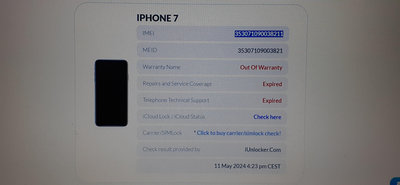 蘋果 APPLE iPhone7 7 128G 4.7吋 只有測試可開機觸控正常 狀況: 數字鎖 畫面線條 零件機