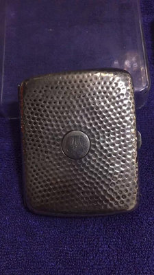 英國 純銀 錘碟紋 1905年古董煙盒
